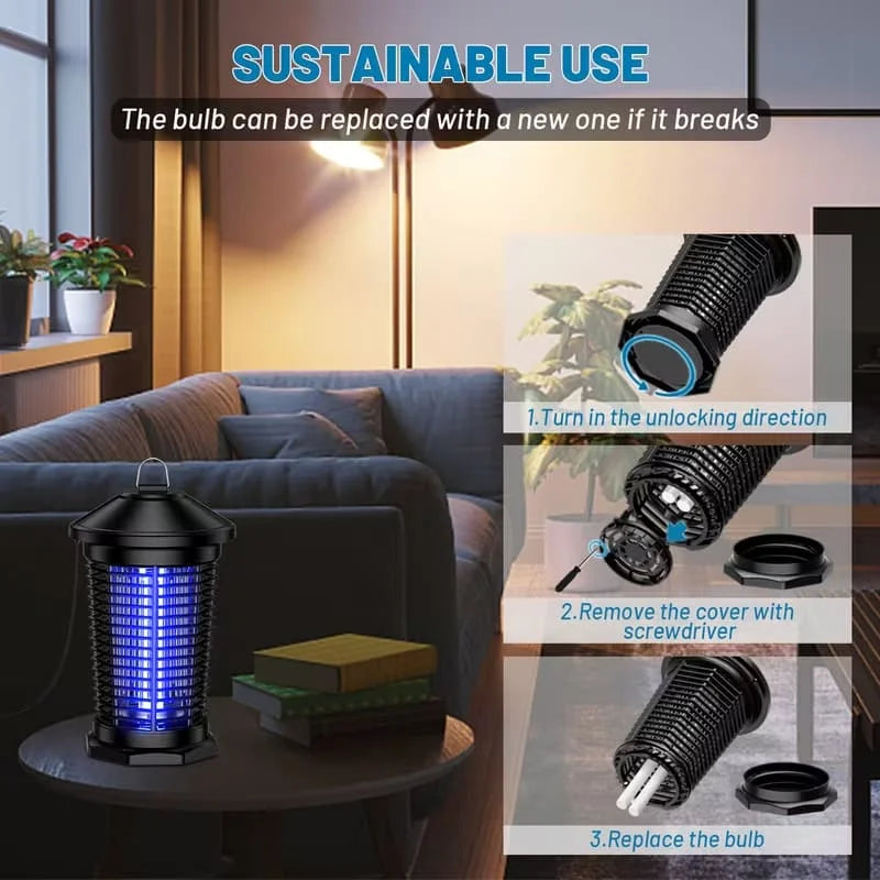 Outdoor Electric Bug Zapper Lantern For Mosquito And Fly Control