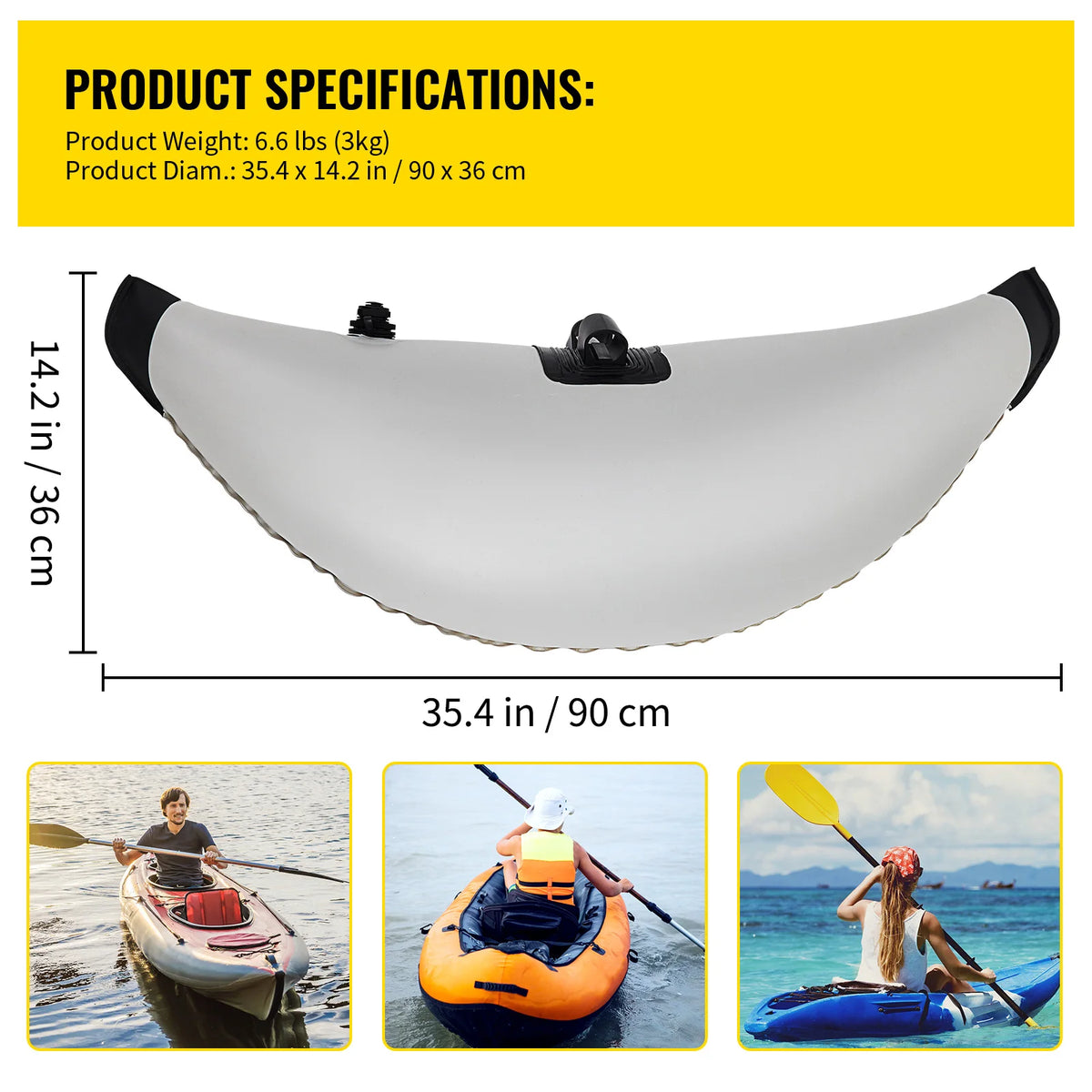 SucceBuy Inflatable Kayak Outrigger Stabilizer Floats For Canoes