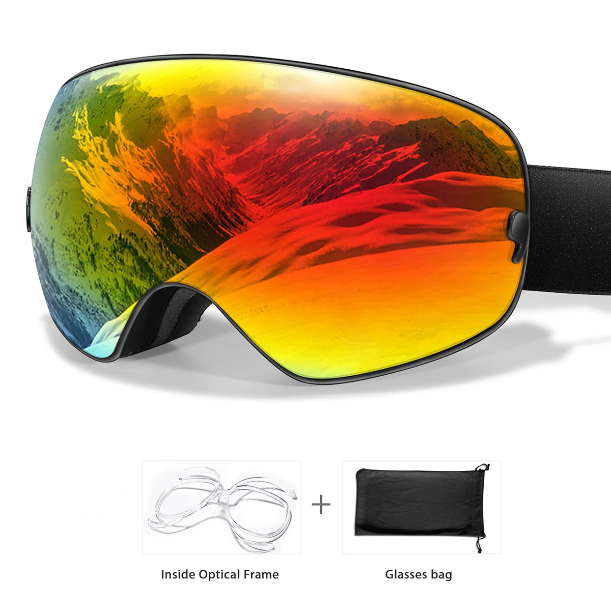 Winter Outdoor Ski Goggles With UV400 Anti Fog Snowboard Eyewear