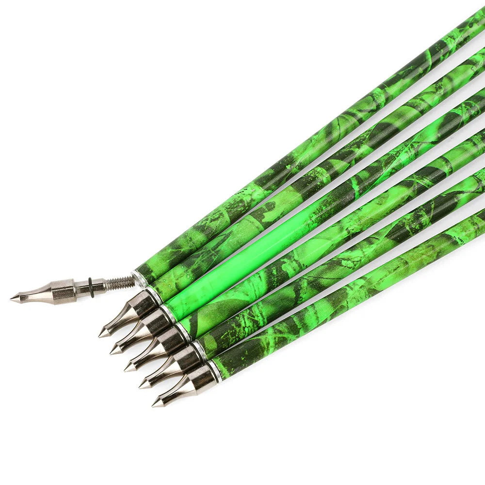 Reliable Mixed Carbon Archery Arrows Featuring Durable Rubber Feathers