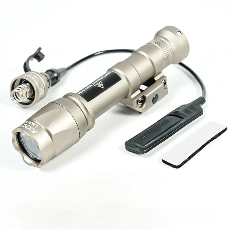 Tactical Led Flashlight 20mm Rail Mount For Hunting Shooting Rifles