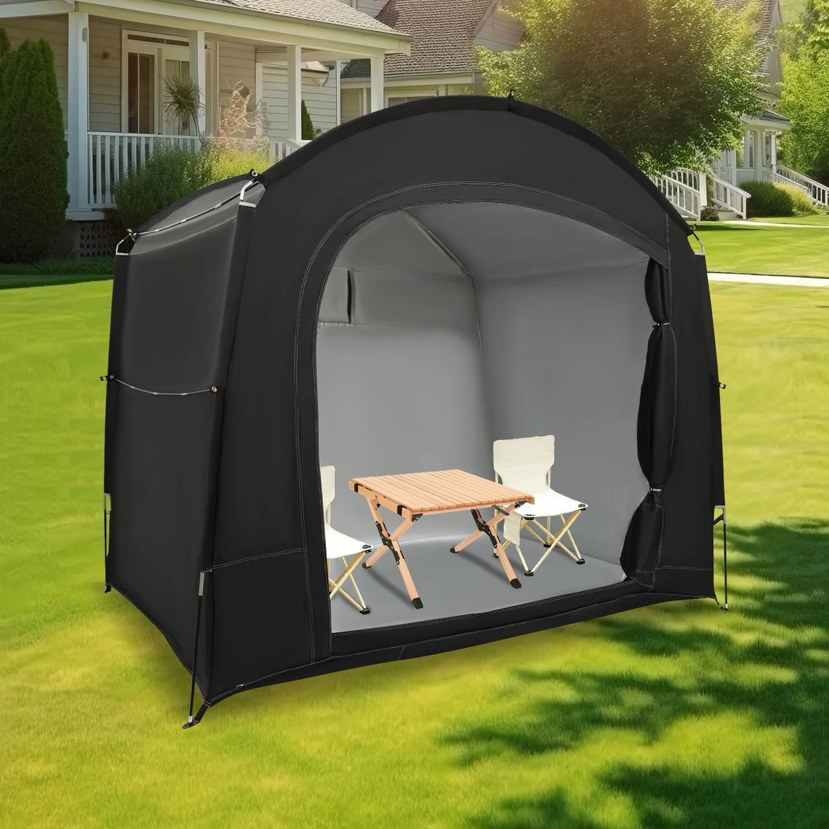 Portable Outdoor Bike Storage Tent With Carry Bag For Camping