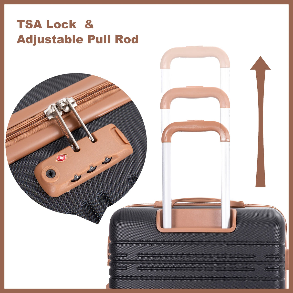 TRIPCOMP Hardside Spinner Luggage Set With TSA Lock And Duffle