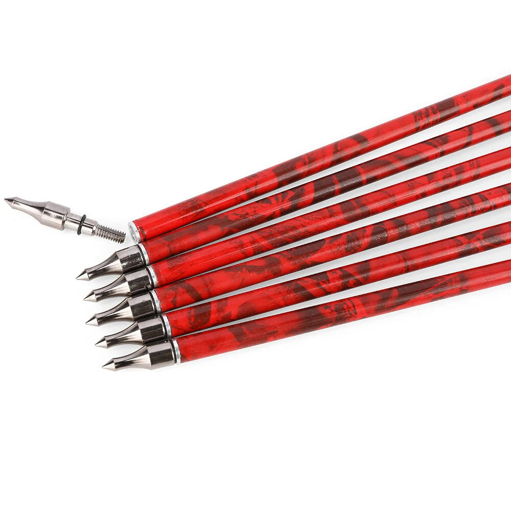 Reliable Mixed Carbon Archery Arrows Featuring Durable Rubber Feathers