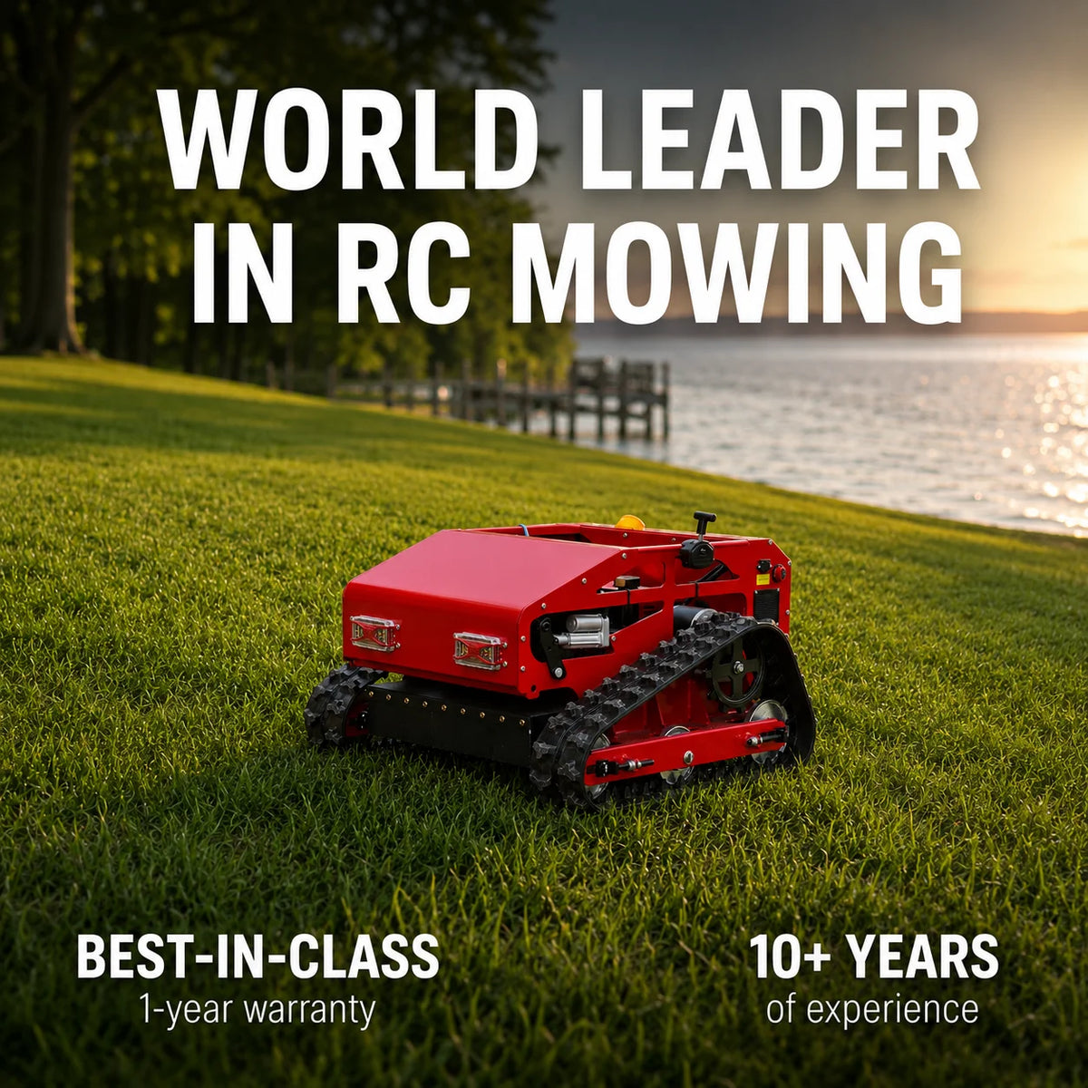 Remote Control Gas Powered Crawler Lawn Mower for All Terrain