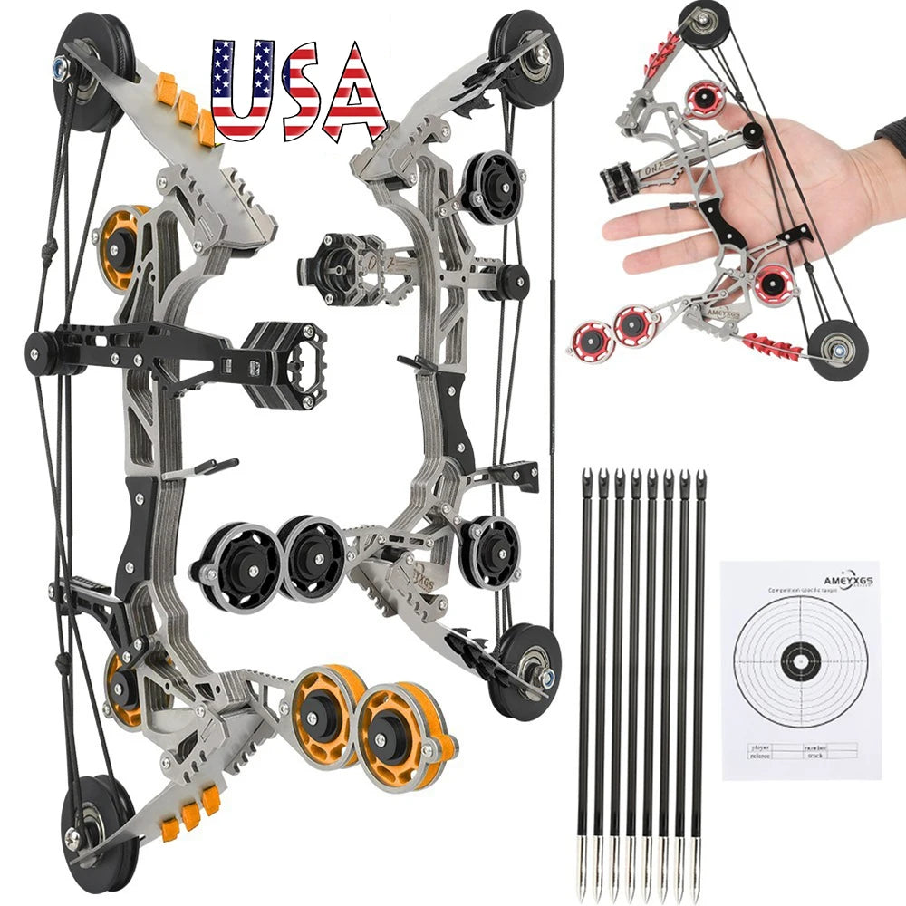 Adjustable Compound Bow With Arrows For Target Shooting