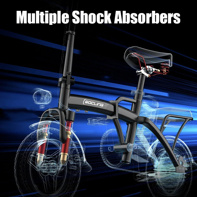 Reliable Foldable Electric Commuter Bike With Advanced Shock Absorption