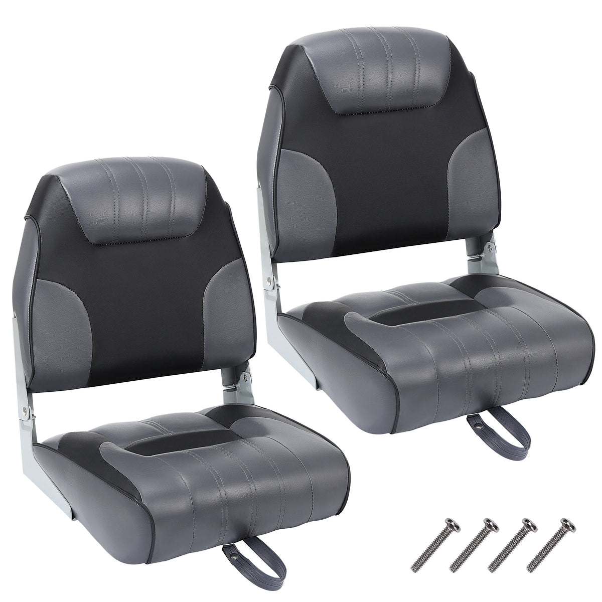 Folding Boat Seats With Thick Padding And Weather Resistant Support