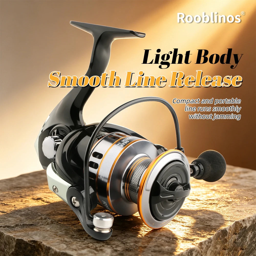 Rooblinos Spinning Fishing Reel 5.2 Ratio Eva Handle Design