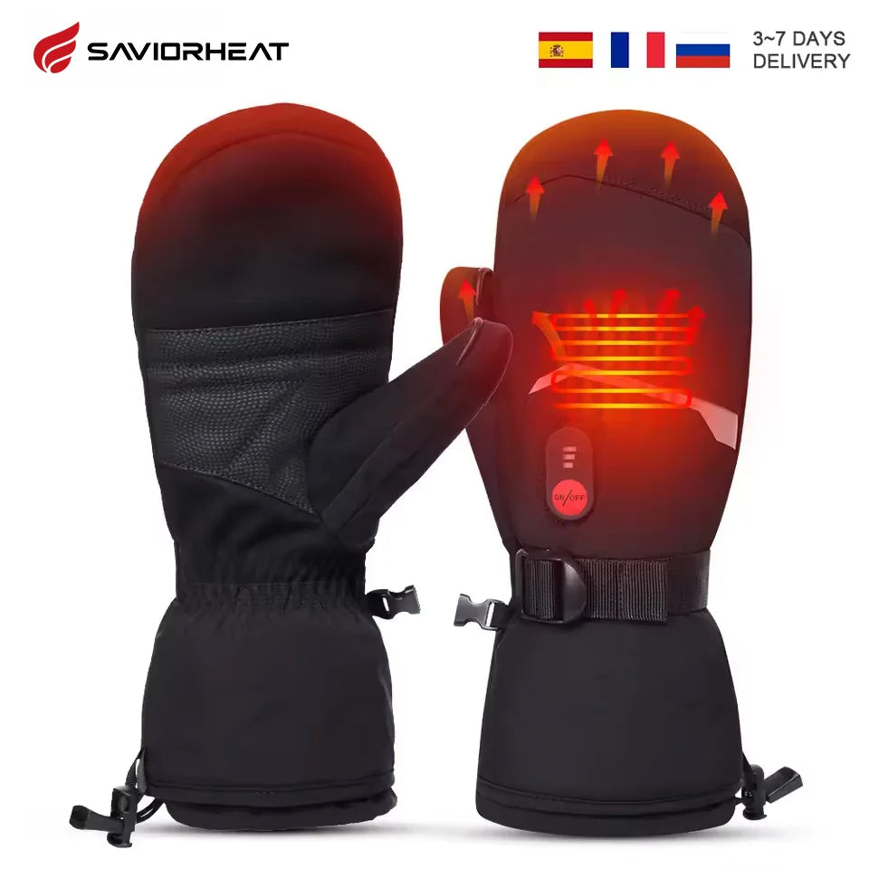 SNOW DEER Heated Winter Gloves For Skiing Cycling And Snowboarding
