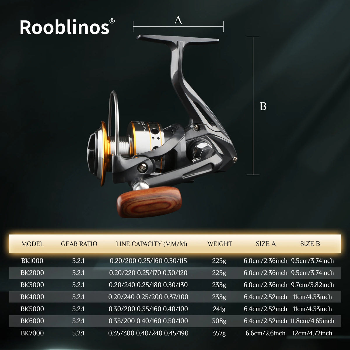Rooblinos Ultralight Spinning Fishing Reel Saltwater Freshwater