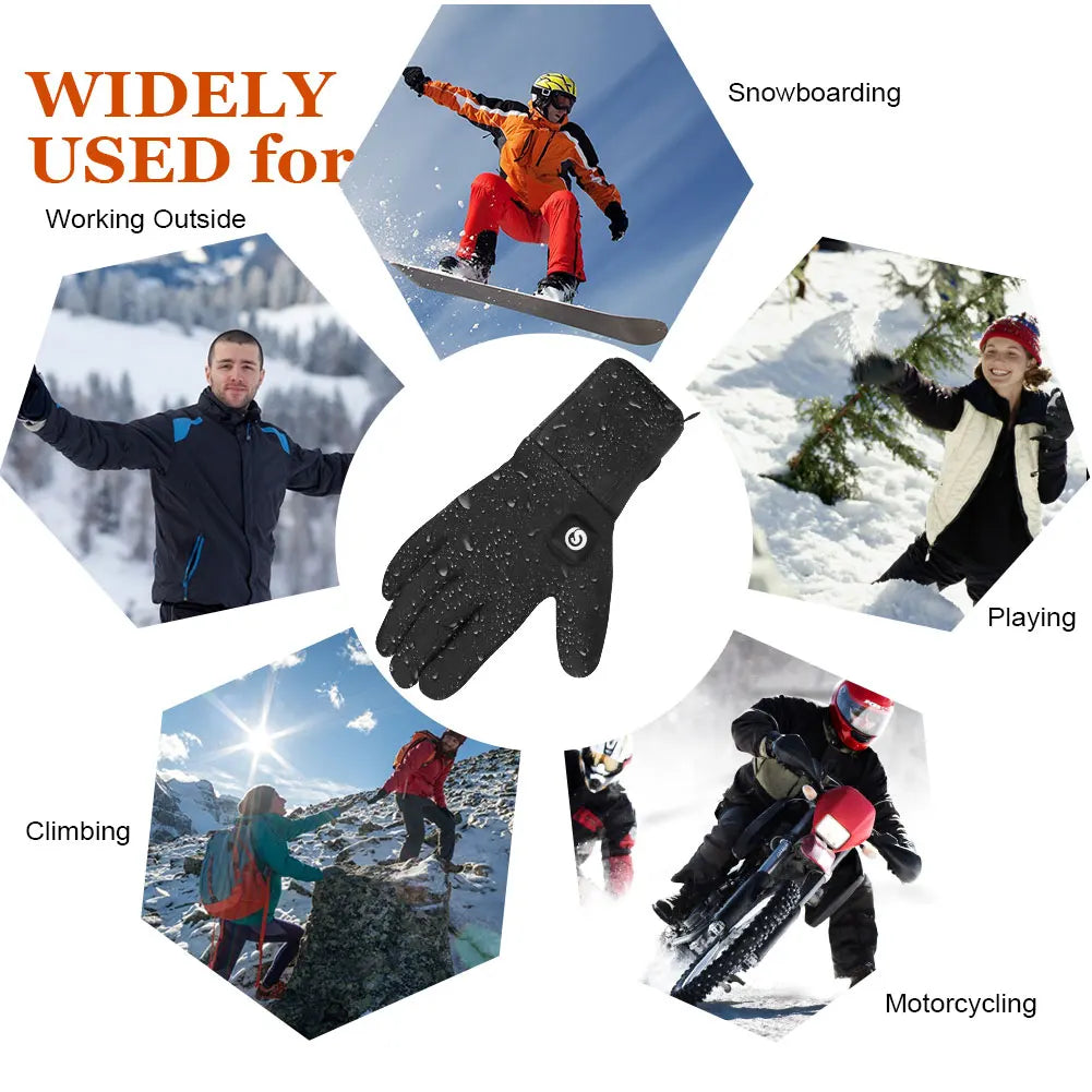 Savior Heat Heated Mittens Waterproof Rechargeable Winter Hand Warmers