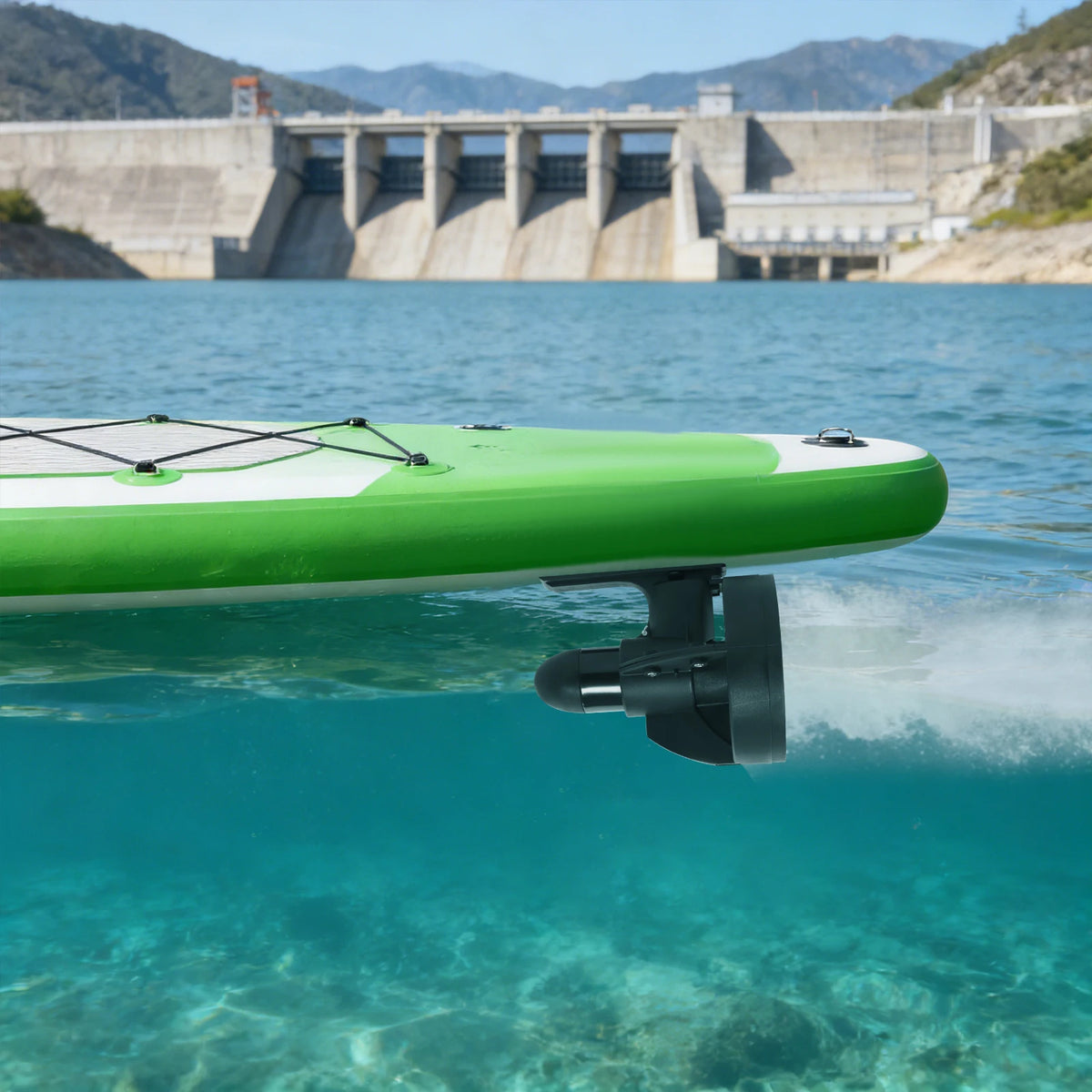 Lightweight 12V Electric SUP Thruster 440 Lbs Dual Blade Design
