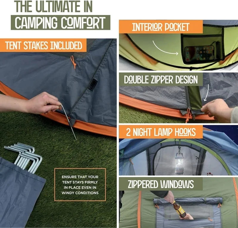 Maple99 Outdoor Pop Up Camping Tent With Waterproof Protection