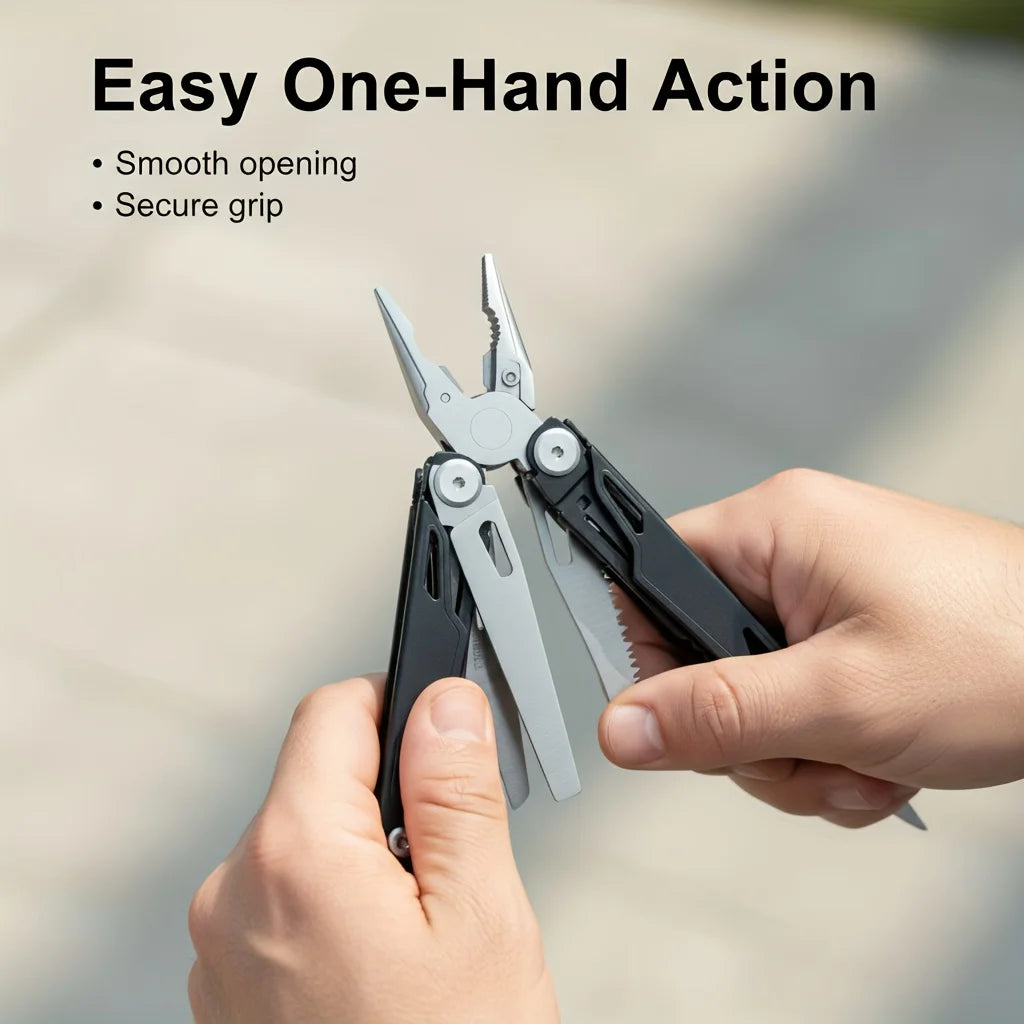 Stainless Steel Multitool Pliers With Screwdriver Saw And Scissors