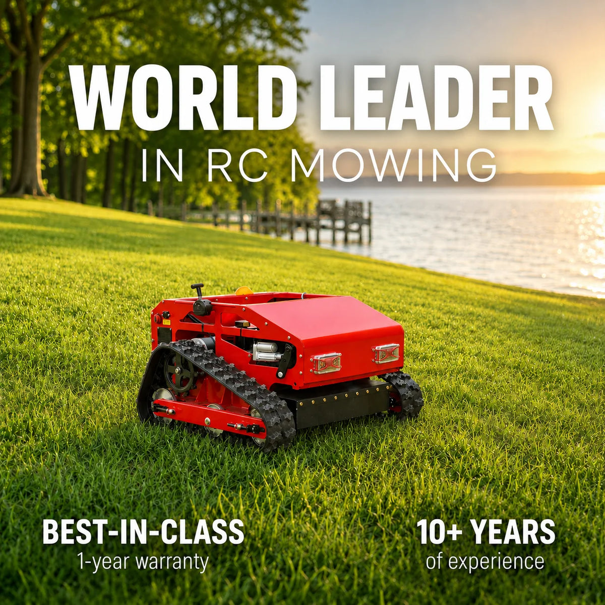 Remote Control Gas Powered Crawler Lawn Mower for All Terrain