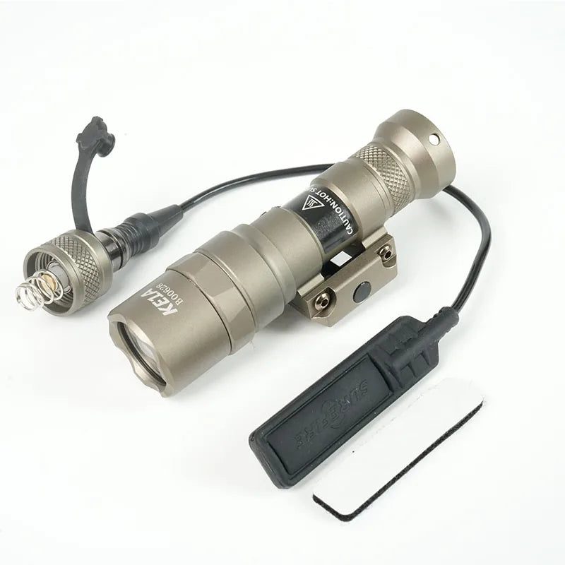 Tactical Led Flashlight 20mm Rail Mount For Hunting Shooting Rifles
