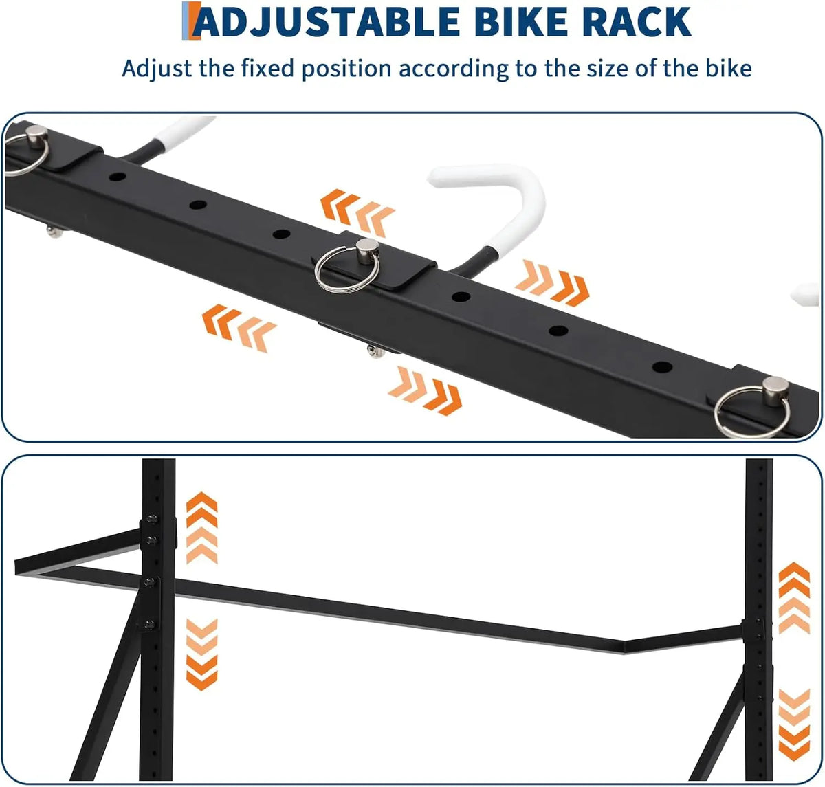 HiMISS Freestanding Bike Storage Rack Adjustable Vertical Steel Stand