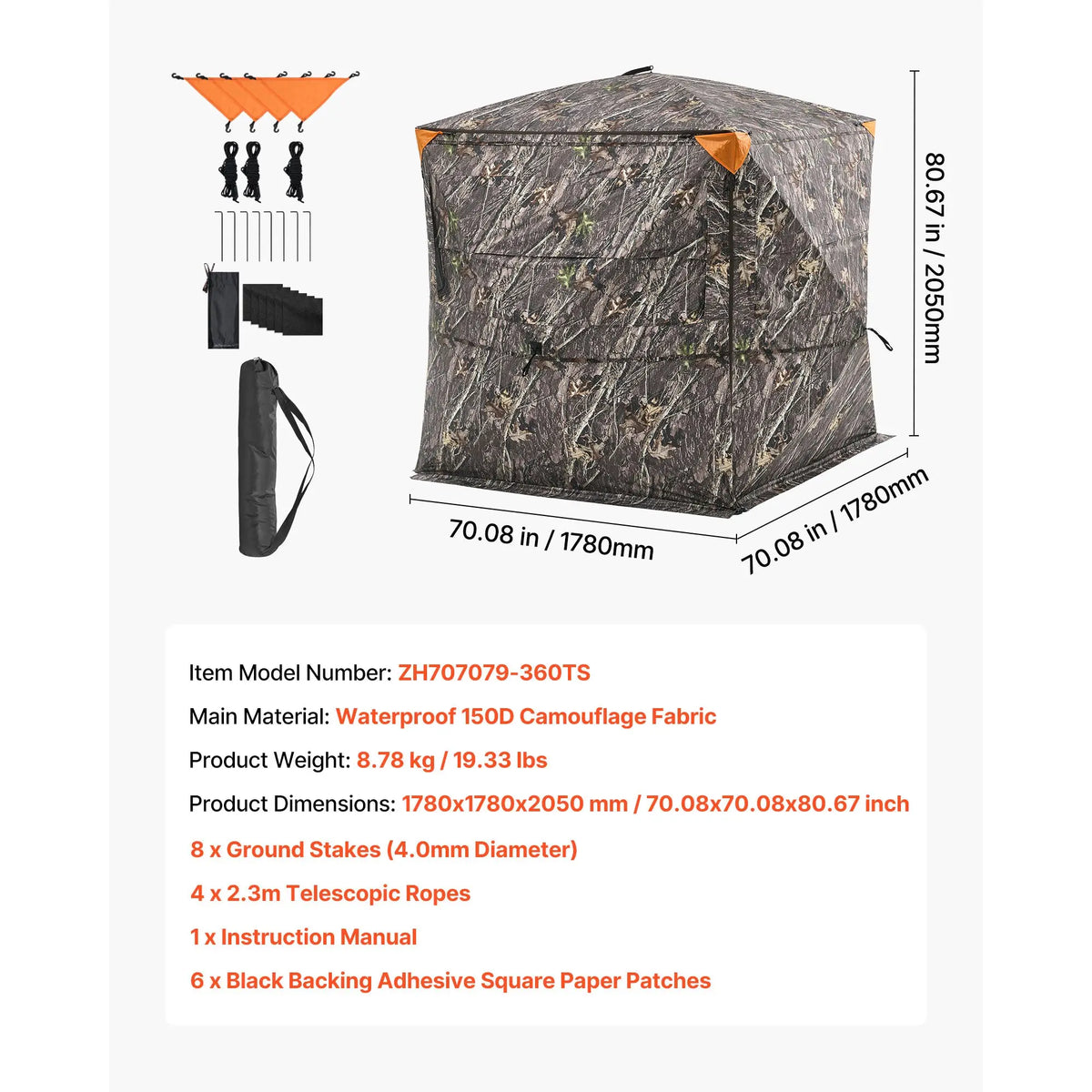 SucceBuy Hunting Blind With Silent Door And Viewing Windows