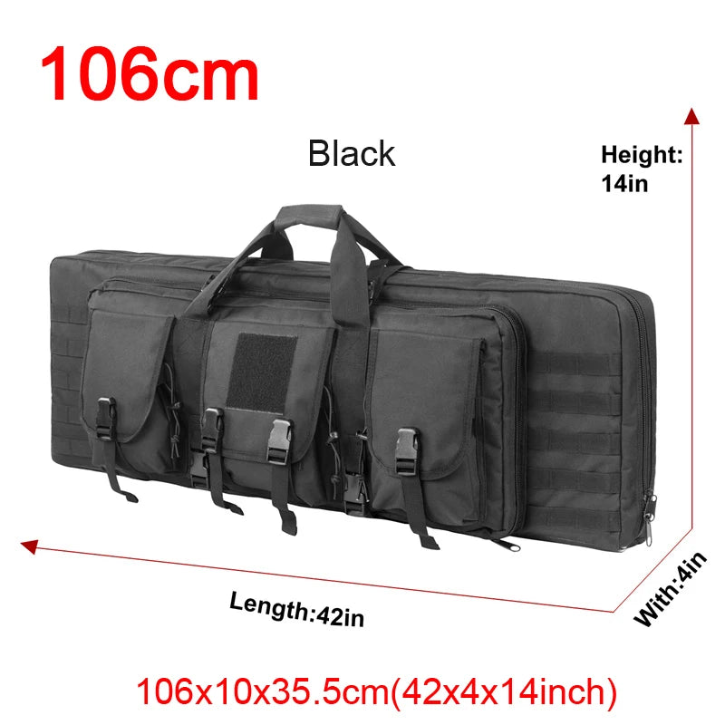 LQARMY Tactical Double Rifle Case Molle Gun Bag For Hunting