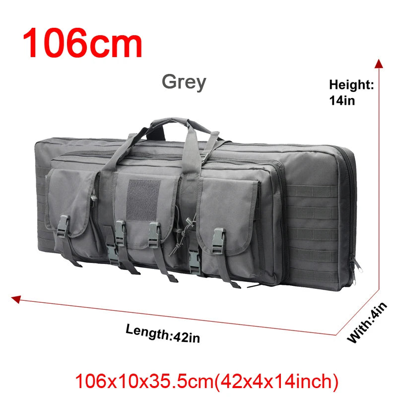 LQARMY Tactical Double Rifle Case Molle Gun Bag For Hunting