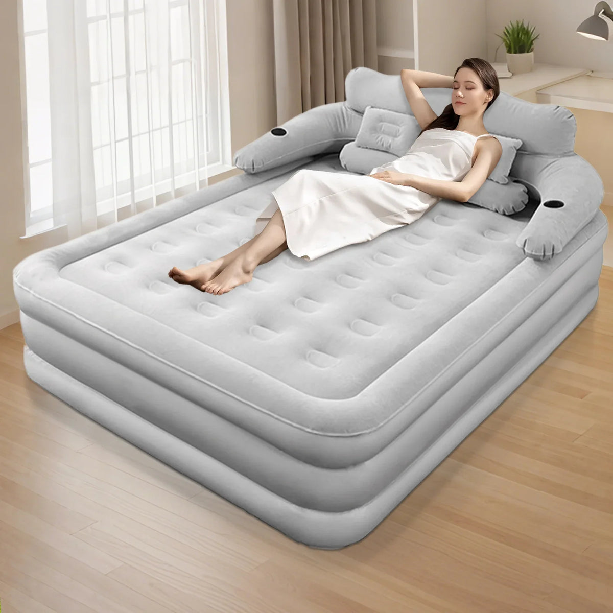 Automatic Inflatable Camping Mattress With Built In Pump PVC Sleeping Mat