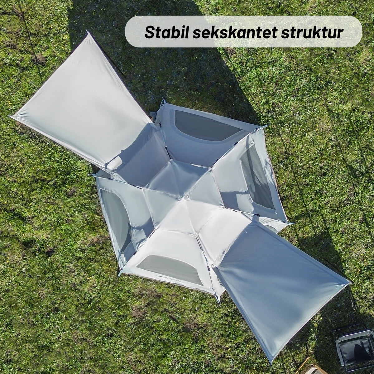 Pakicetus Quick Set Hexagonal Camping Tent With Mesh Ventilation