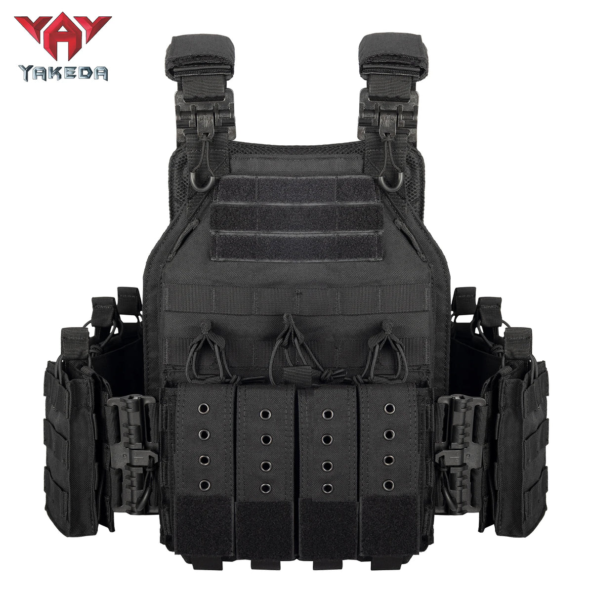 YAKEDA 1000D Nylon Tactical Vest With Adjustable MOLLE Webbing System