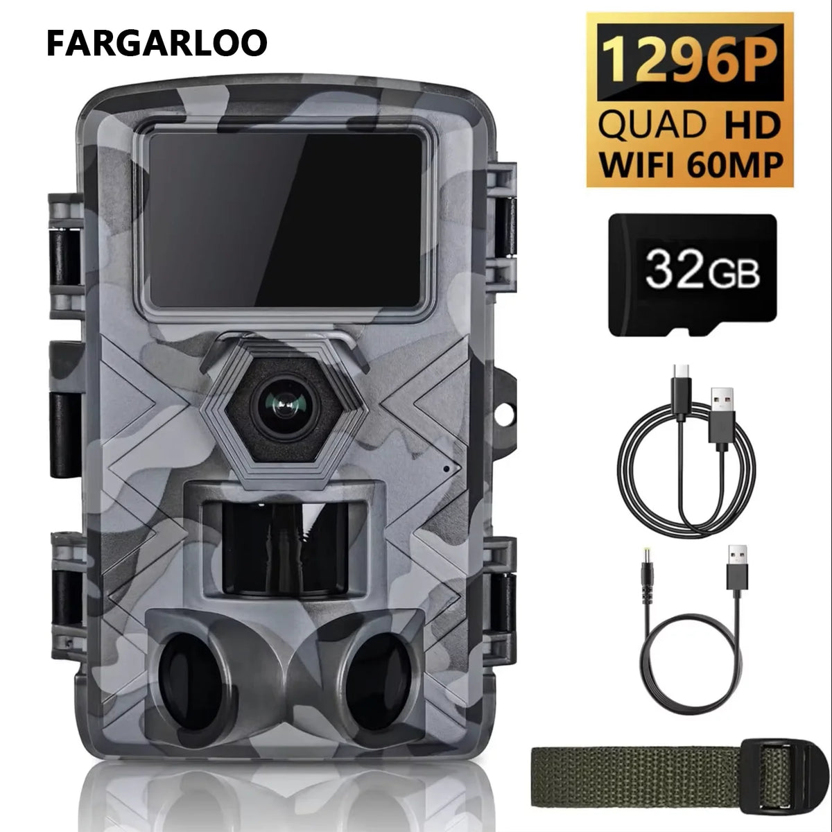 Fargarloo WiFi Trail Camera With App Control And Motion Detection
