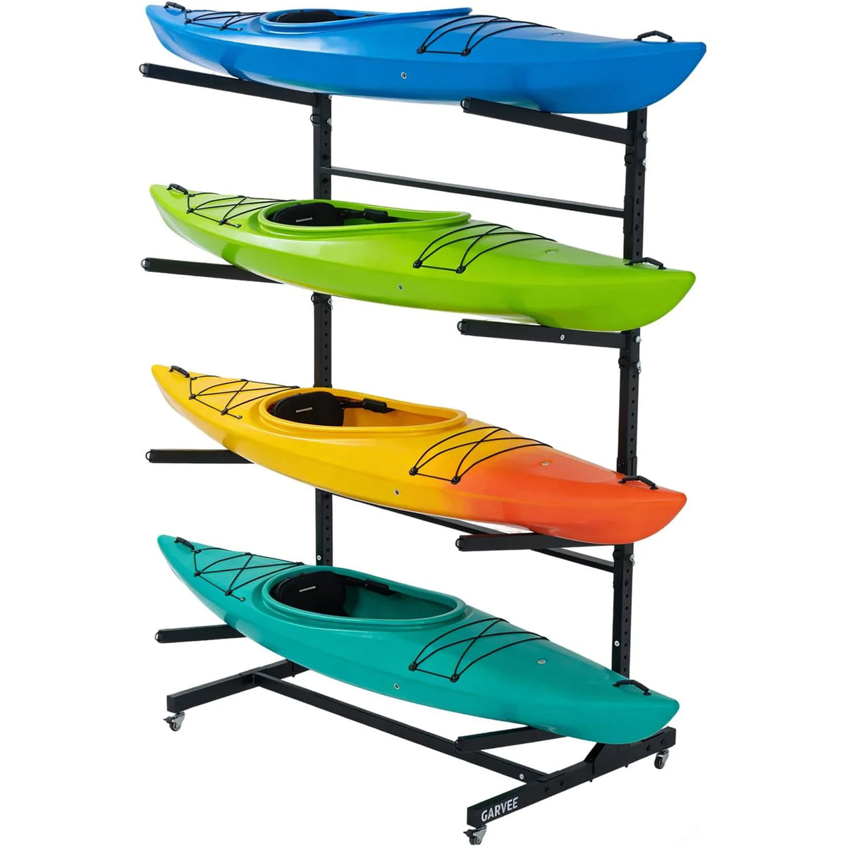 HiMiss Adjustable Heavy Duty Kayak Rack With Wheels
