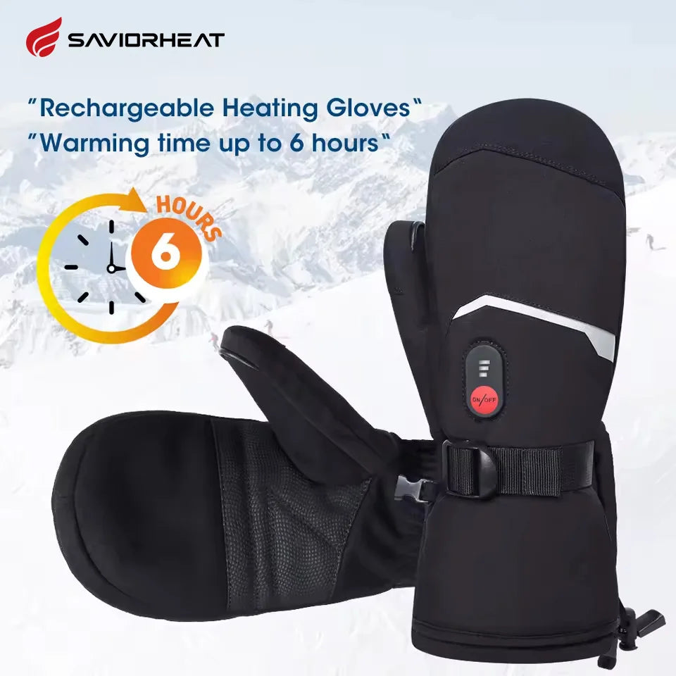 SNOW DEER Heated Winter Gloves For Skiing Cycling And Snowboarding