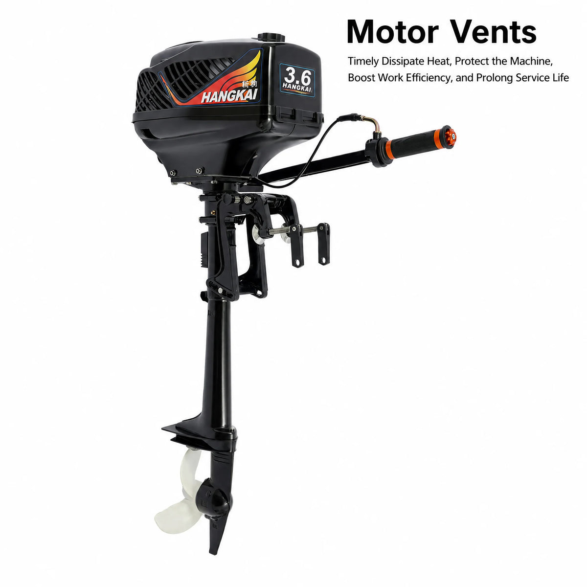Bymaocar 3.6hp Short Shaft Outboard Motor With Dual Cooling