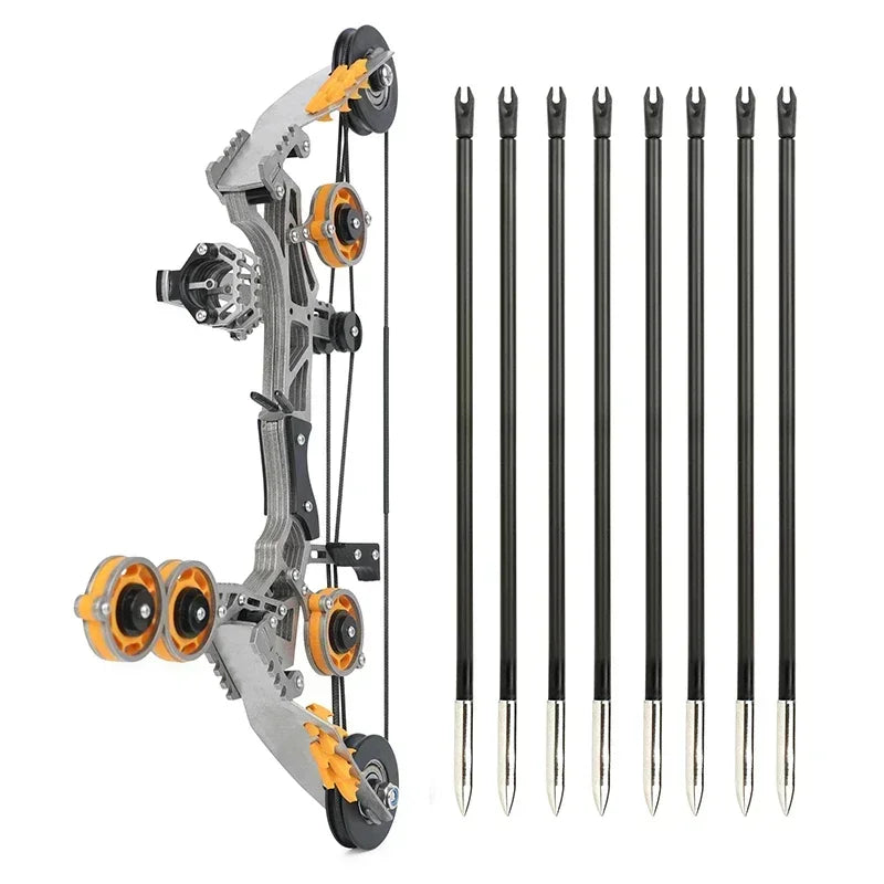 Adjustable Compound Bow With Arrows For Target Shooting