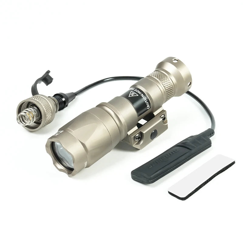 Tactical Led Flashlight 20mm Rail Mount For Hunting Shooting Rifles