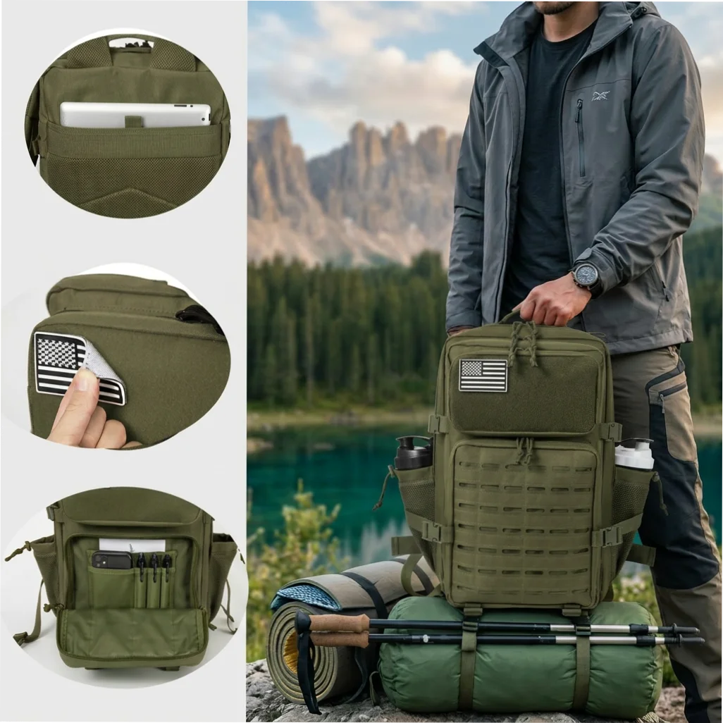 ReFire Gear Tactical Hunting Backpack With Molle Webbing And Holders