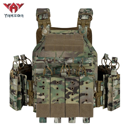 YAKEDA 1000D Nylon Tactical Vest With Adjustable MOLLE Webbing System