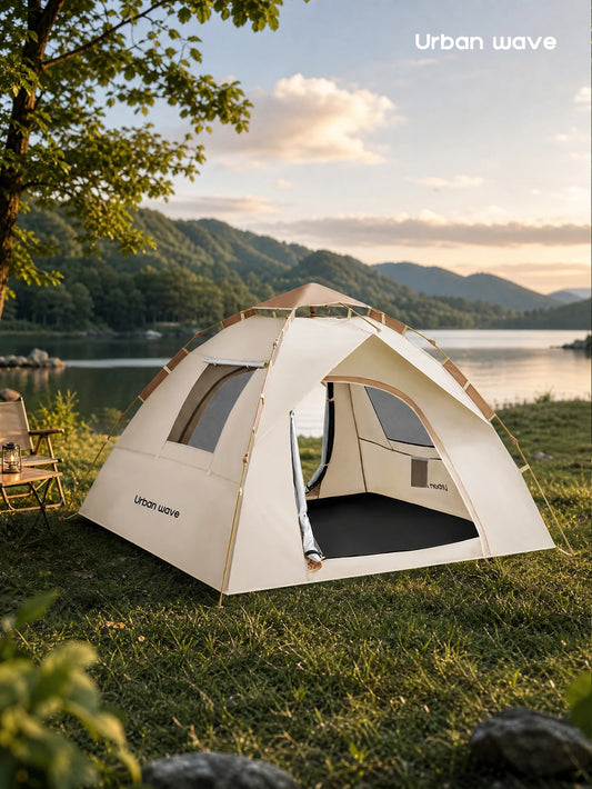 Automatic Pop Up Camping Tent Waterproof Windproof Portable Family Shelter
