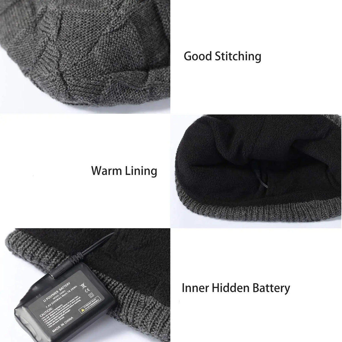 Savior Heated Electric Beanie Cap For Winter Cycling Warmth