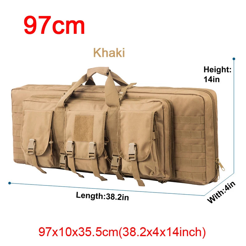 LQARMY Tactical Double Rifle Case Molle Gun Bag For Hunting