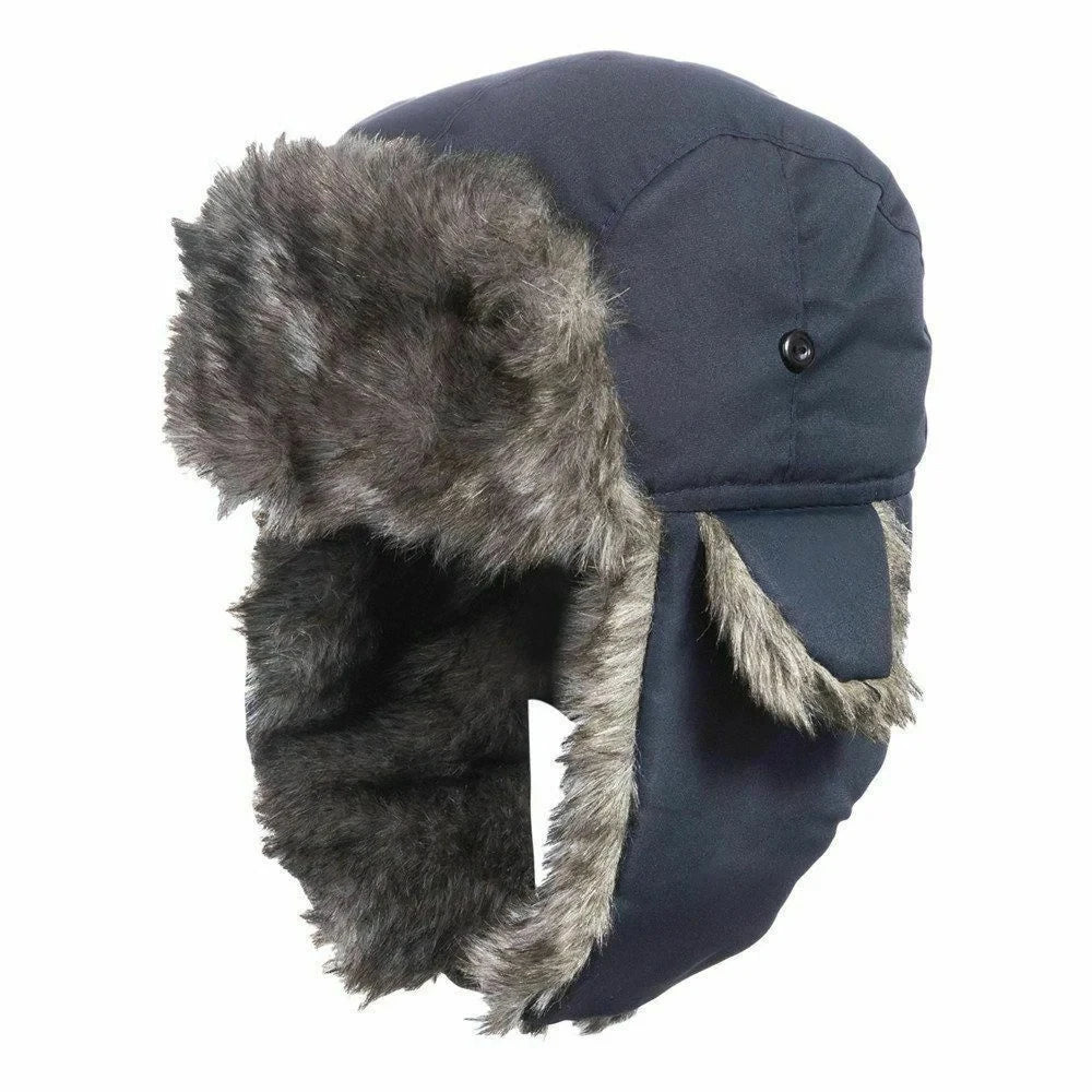 Winter Ushanka Trapper Hat With Warm Faux Fur Ear Flaps