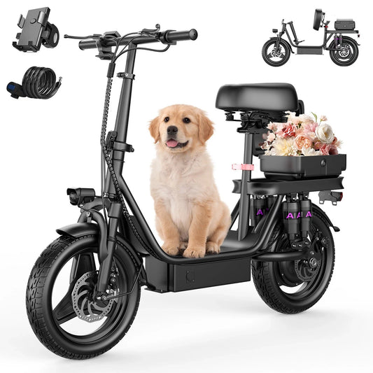 UPlee GQ8 Folding Electric Bike 500W Peak Motor Aluminum Frame