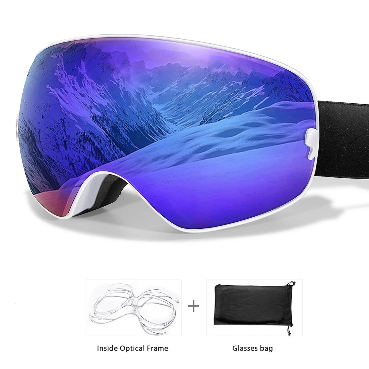Winter Outdoor Ski Goggles With UV400 Anti Fog Snowboard Eyewear