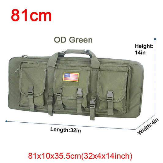 LQARMY Tactical Double Rifle Case With Molle Storage For Hunting