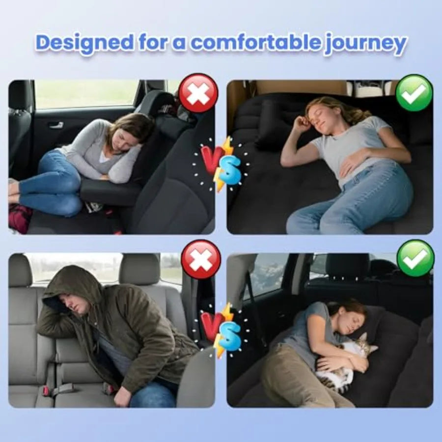 Inflatable Car Air Mattress Portable Camping Bed For SUV Travel