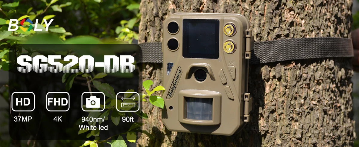 BolyGuard 4K Trail Camera With Dual Flash for Wildlife Monitoring