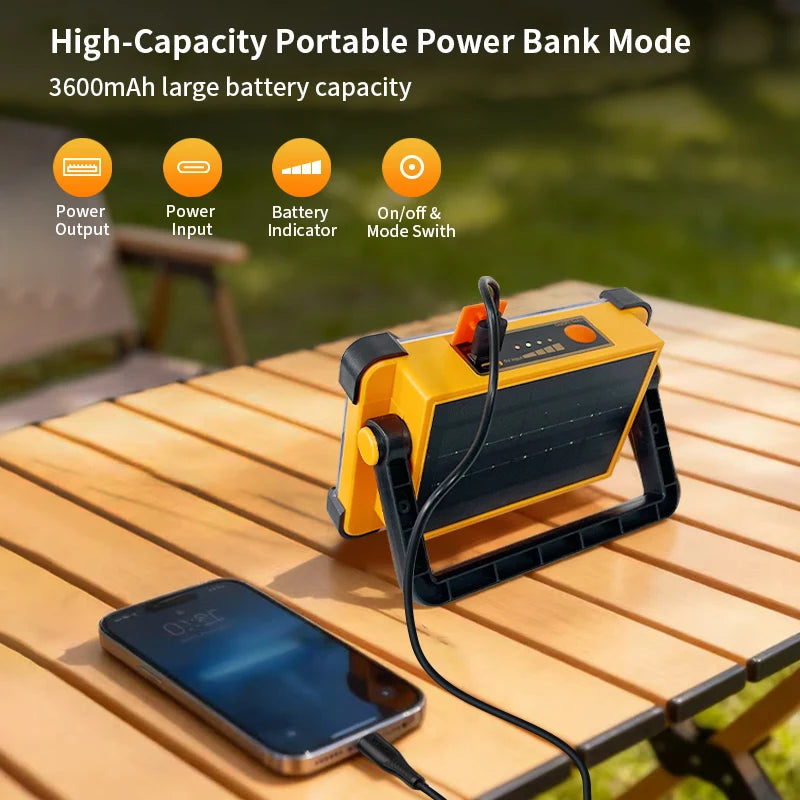 Morglad Rechargeable LED Work Light For Camping And Outdoor Use