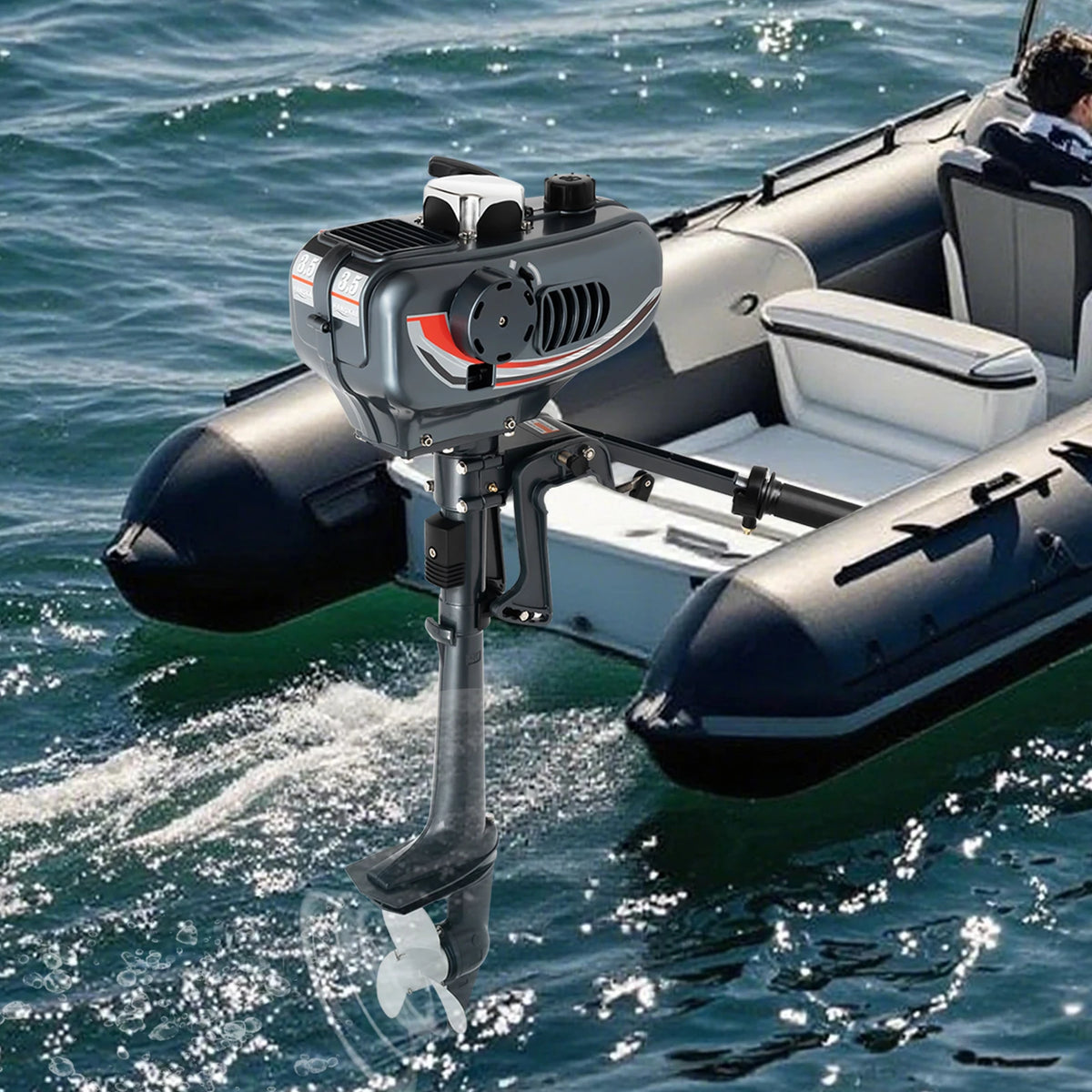 Lightweight 3.5 Hp Two Stroke Outboard Motor With Cdi Ignition