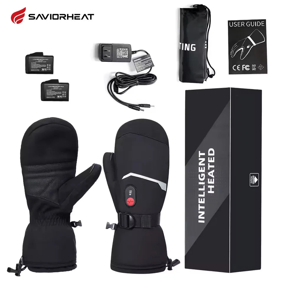 SNOW DEER Heated Winter Gloves For Skiing Cycling And Snowboarding