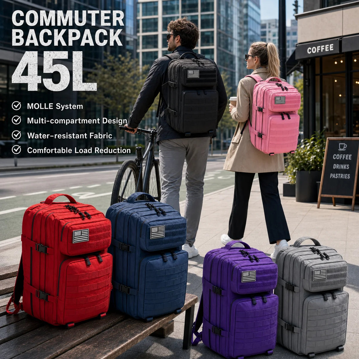 ReFire Gear Tactical Travel Backpack With Molle Storage Design