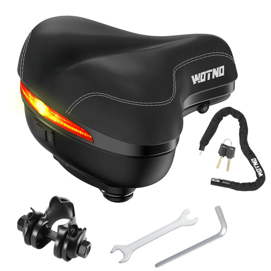 Wide Memory Foam Bicycle Saddle With Shock Absorption For Road Bicycles
